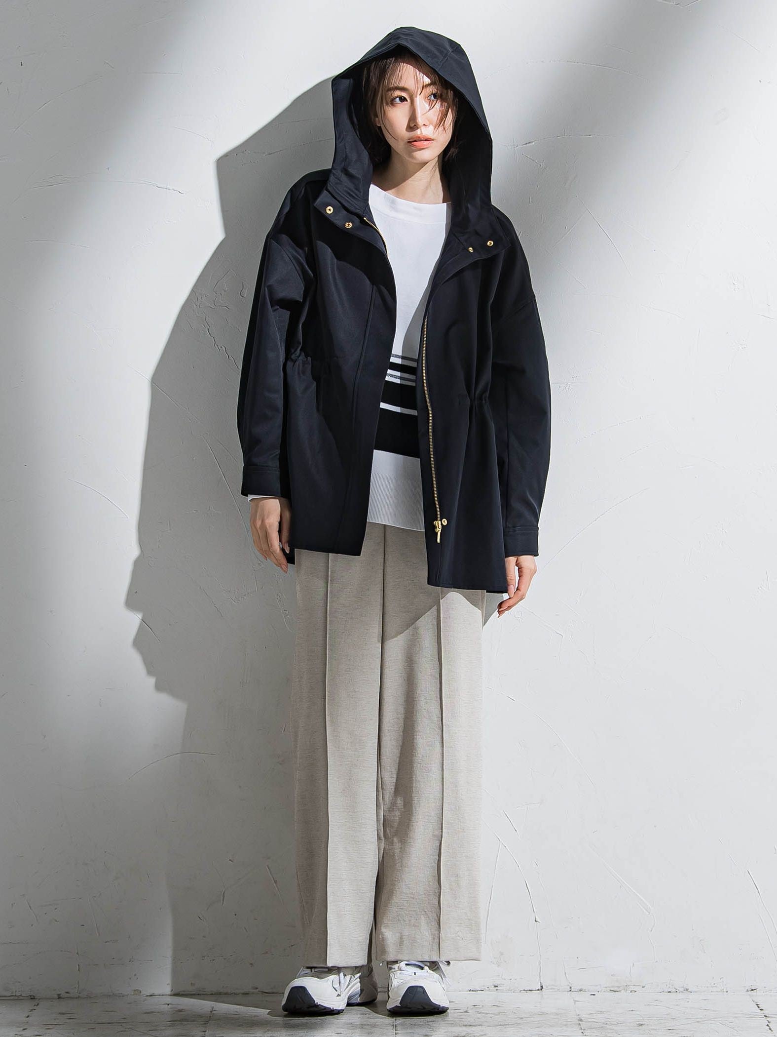 【WEB限定】シェルタリングワイドパンツ≪洗濯機で洗える≫