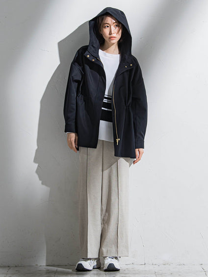 【WEB限定】シェルタリングワイドパンツ≪洗濯機で洗える≫