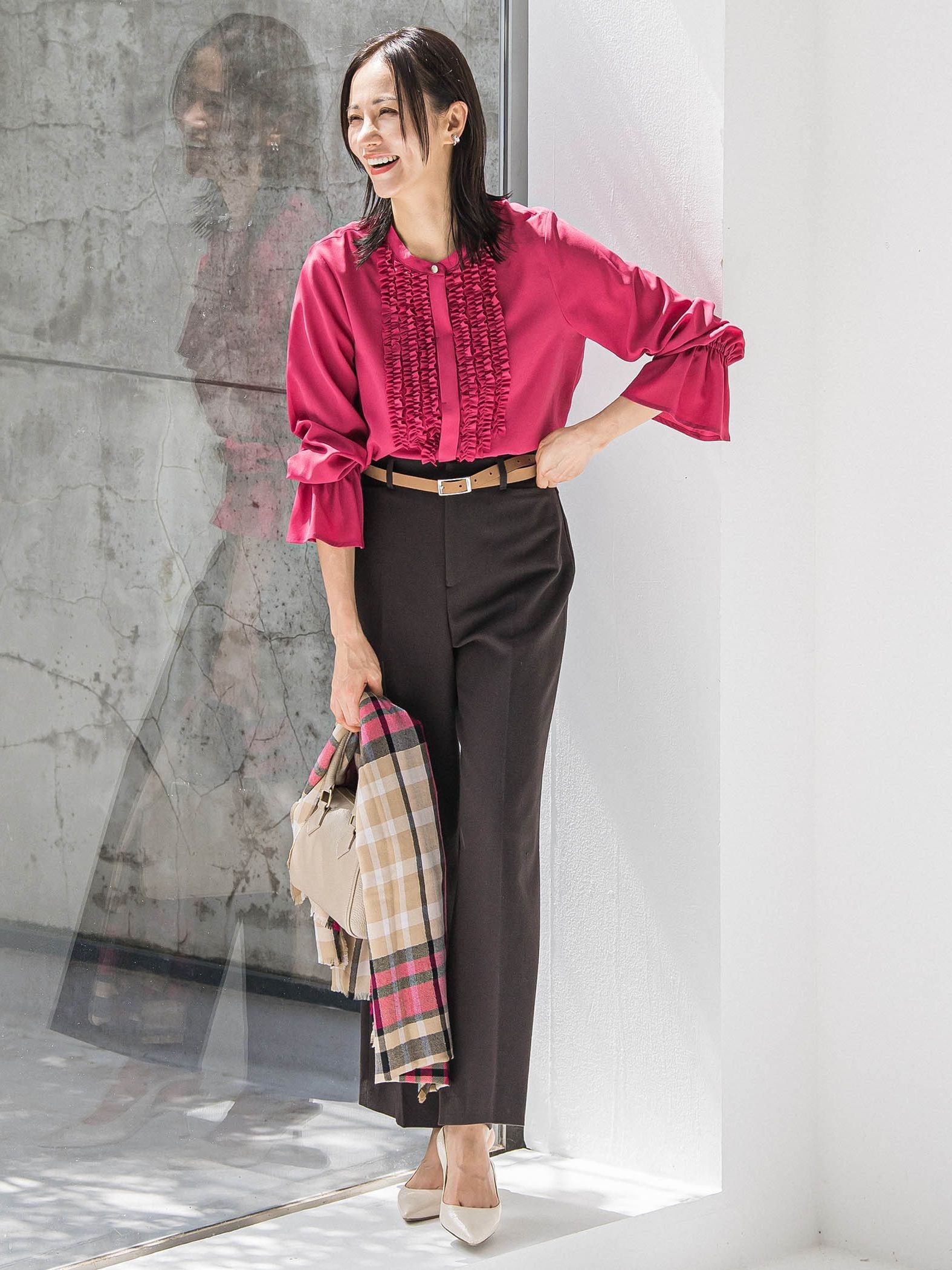 【WEB限定】ジョーゼットフリルブラウス