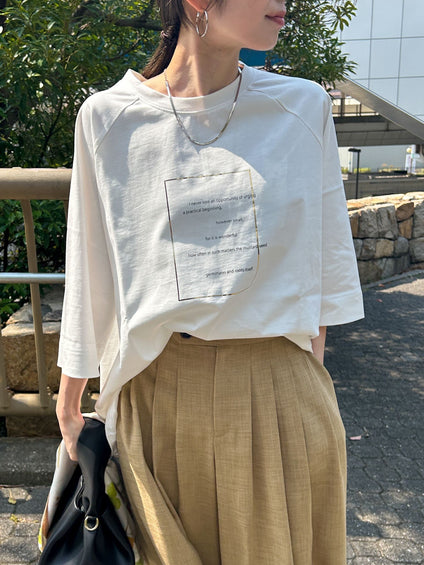 【WEB限定】箔ロゴカットソー≪手洗い可能≫