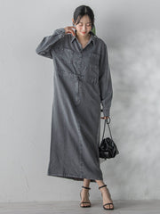 テンセルデニムワンピース
