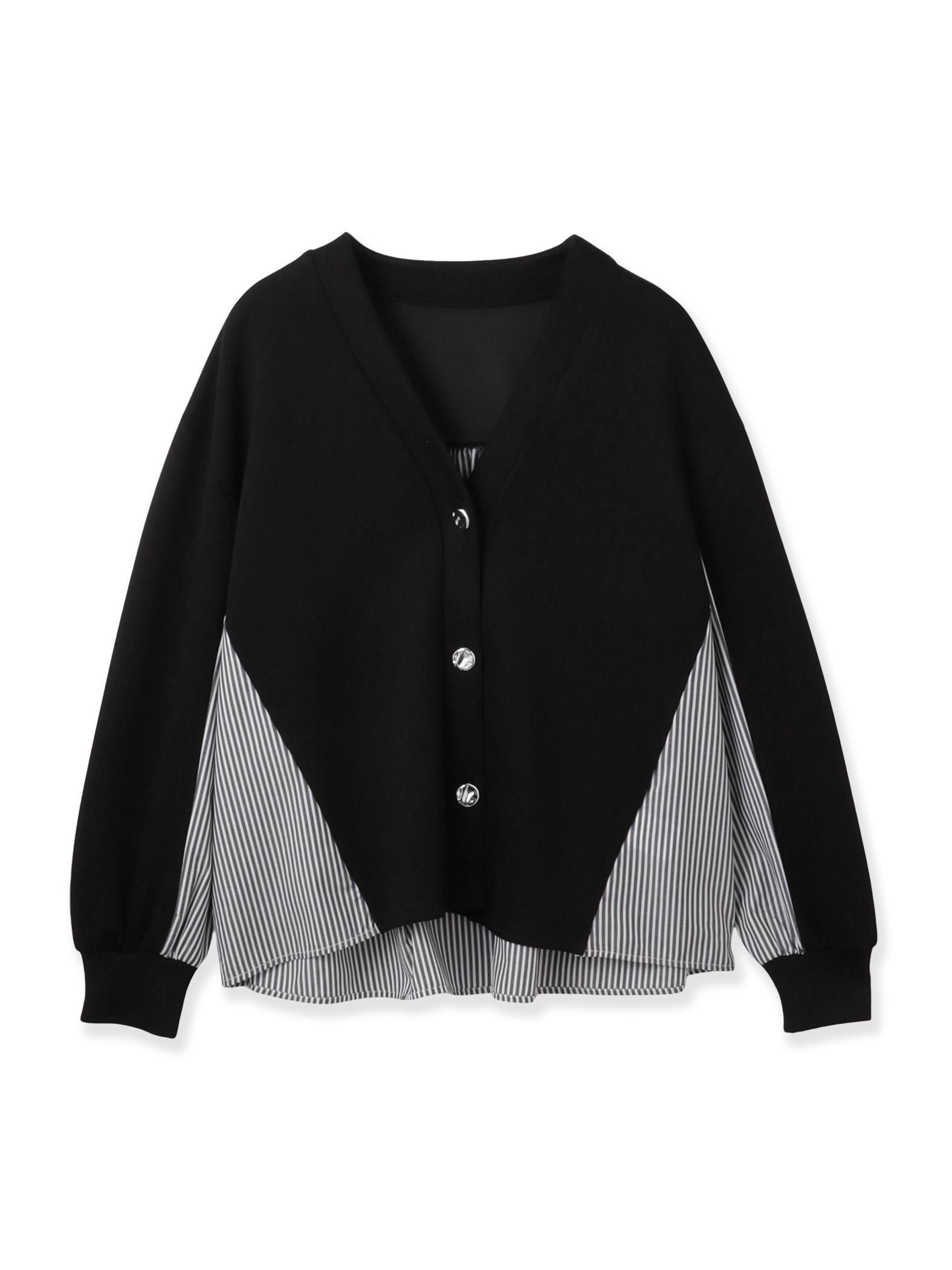 ダンボールバックストライプカーディガン