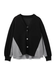 ダンボールバックストライプカーディガン