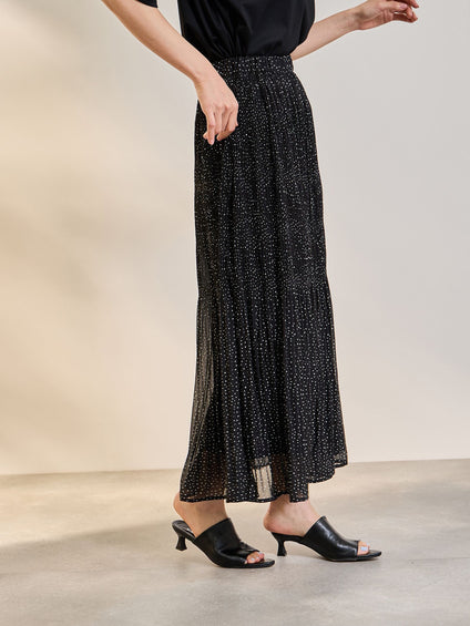 ランダムドットマジョリカプリーツスカート