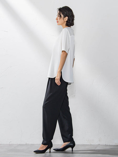 【大きいサイズ】キレリテーパードパンツ≪洗濯機で洗える≫