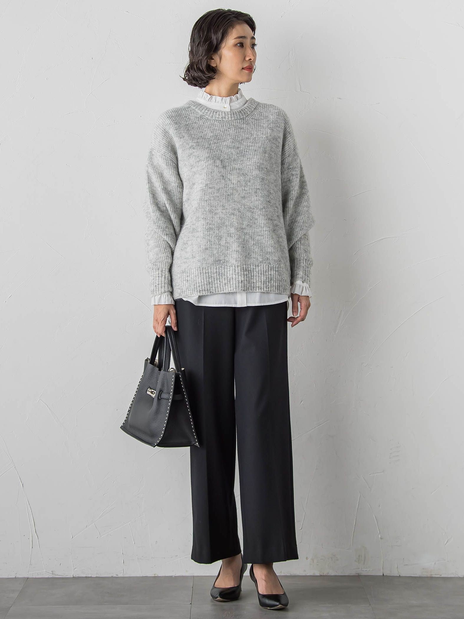 モヘヤスパンコールニット