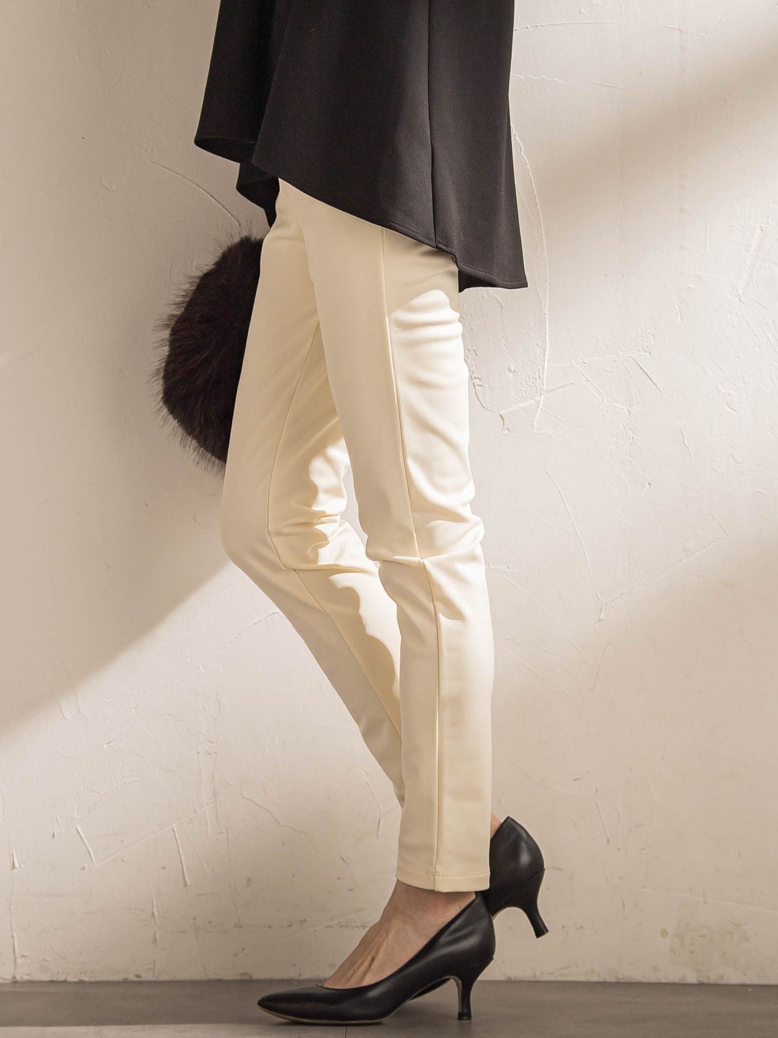 【WEB限定】裏起毛発熱レギンスパンツ≪ストレッチ/洗える≫