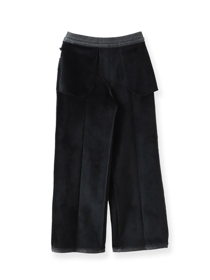 【WEB限定/新色追加】”楽暖”裏起毛ワイドパンツ≪洗濯機で洗える≫