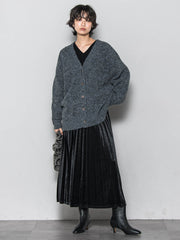 フラッフィーVネックニットカーディガン≪手洗い可能≫