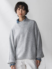 ラメリブボトルネックニット≪手洗い可能≫