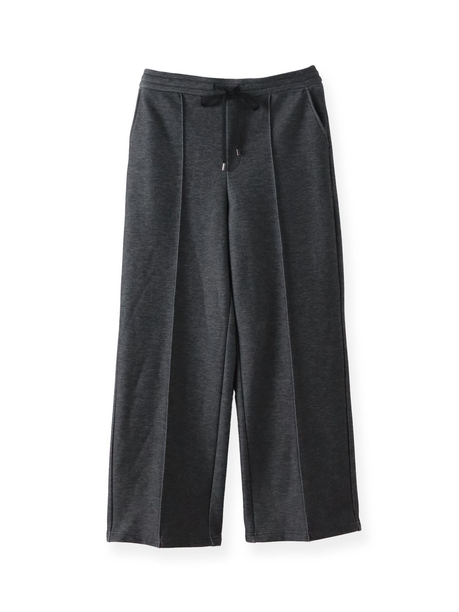 【WEB限定/新色追加】”楽暖”裏起毛ワイドパンツ≪洗濯機で洗える≫
