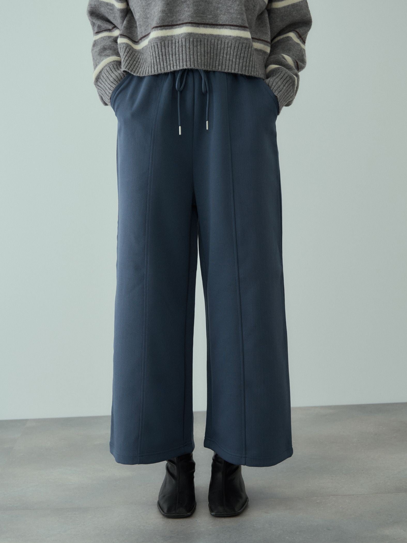 軽量ボンディングイージーワイドパンツ≪洗濯機で洗える