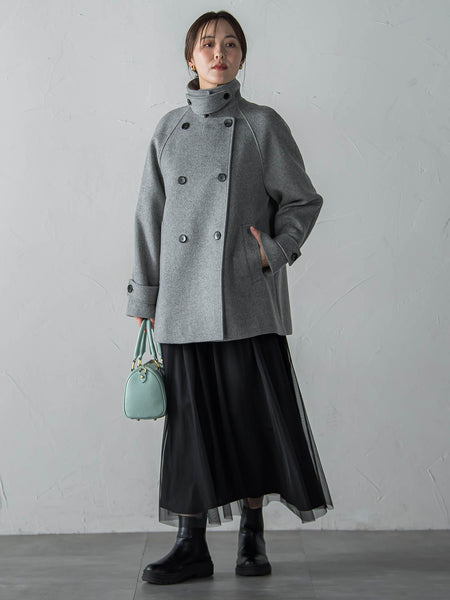 カシミヤコンライトリバーショートコート