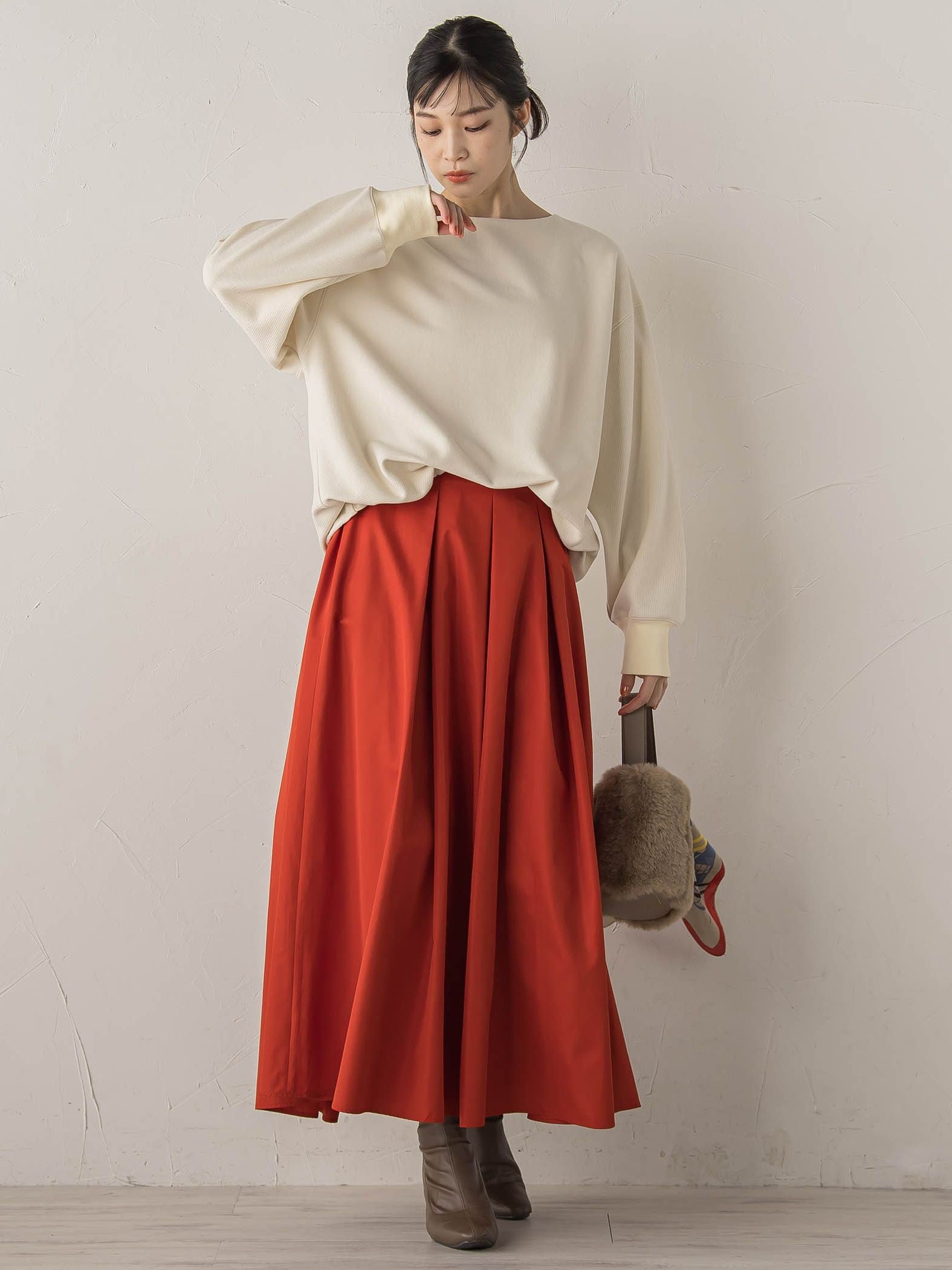 ニットコーデュロイカットソー≪手洗い可能≫