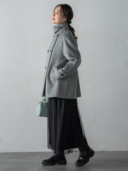 カシミヤコンライトリバーショートコート