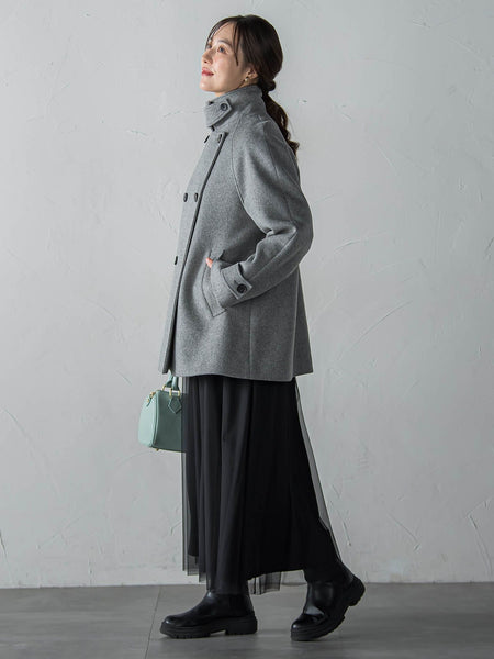 カシミヤコンライトリバーショートコート