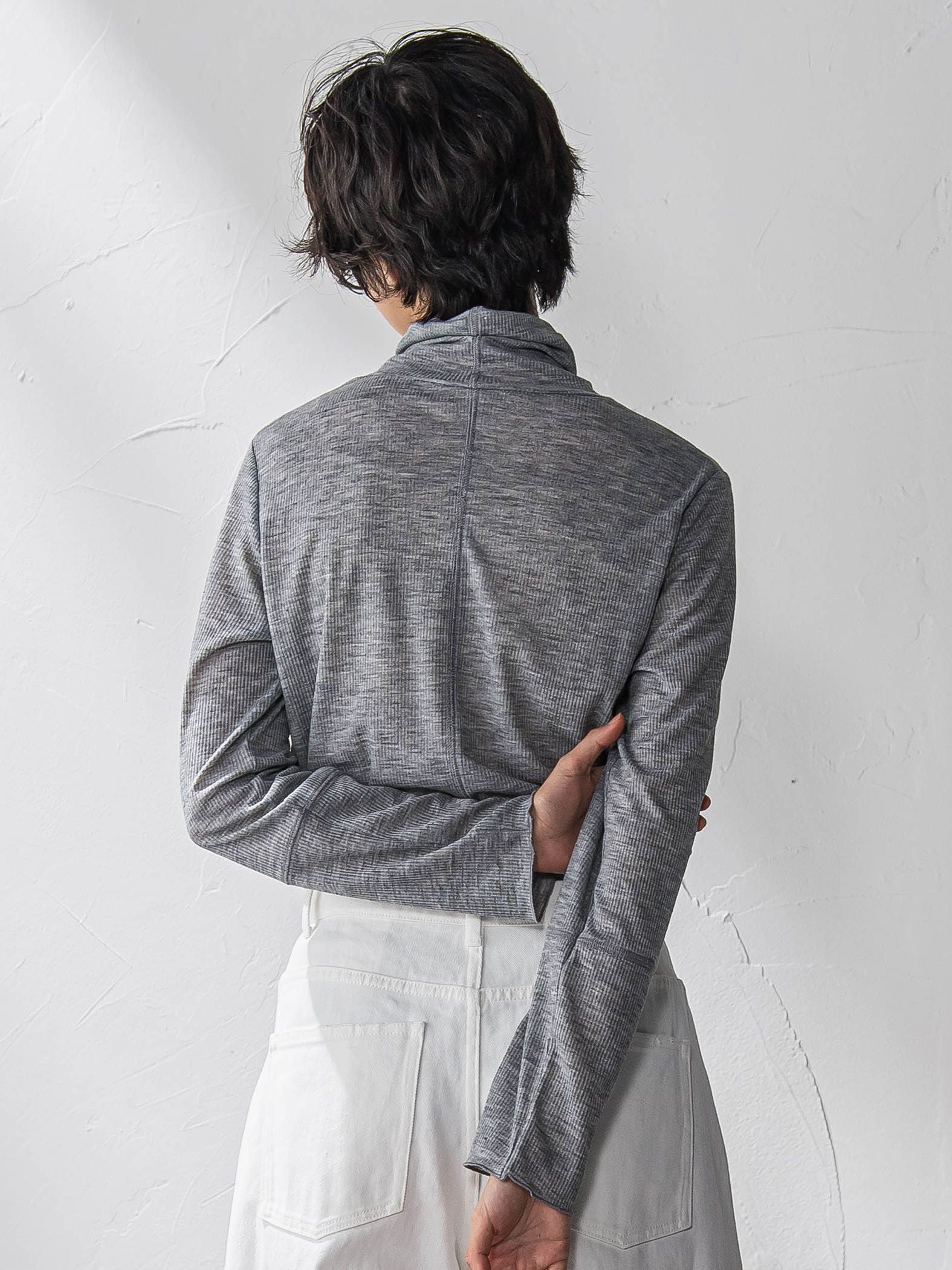 【新色追加】メランジリブタートルネックプルオーバー≪手洗い可能≫