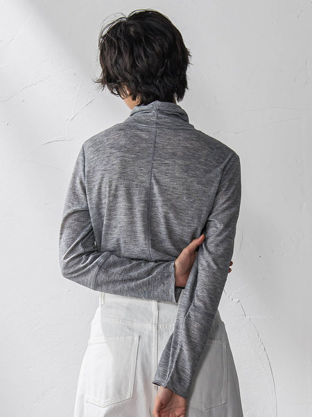 【新色追加】メランジリブタートルネックプルオーバー≪手洗い可能≫