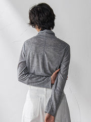 【新色追加】メランジリブタートルネックプルオーバー≪手洗い可能≫