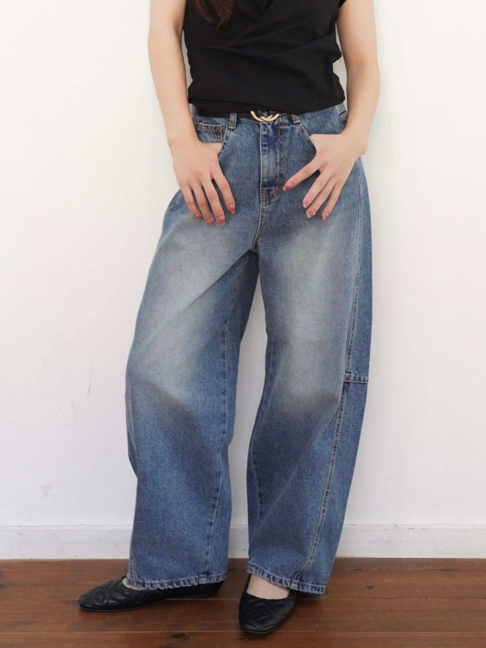 Barrel Curve Denim≪洗濯機で洗える≫