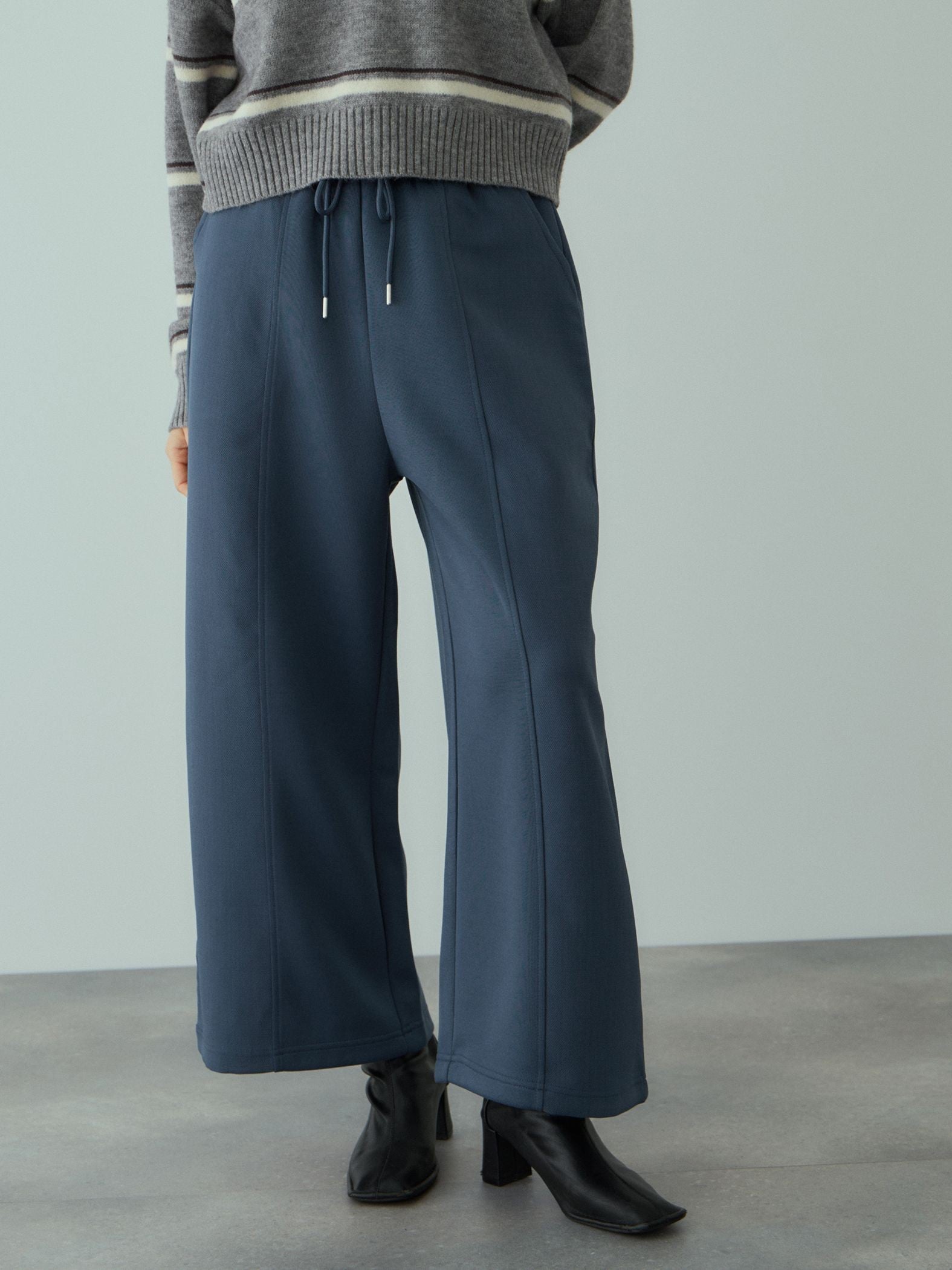 軽量ボンディングイージーワイドパンツ≪洗濯機で洗える