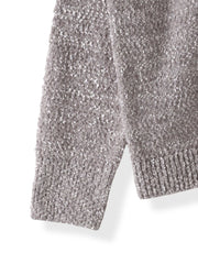 ツヤモールVネックニット