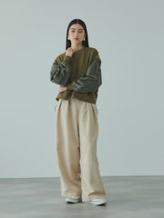 スイッチングドロストスウェットプルオーバー≪洗濯機で洗える≫