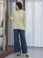 【大きいサイズ/新色追加】ファインウールハイネックニット