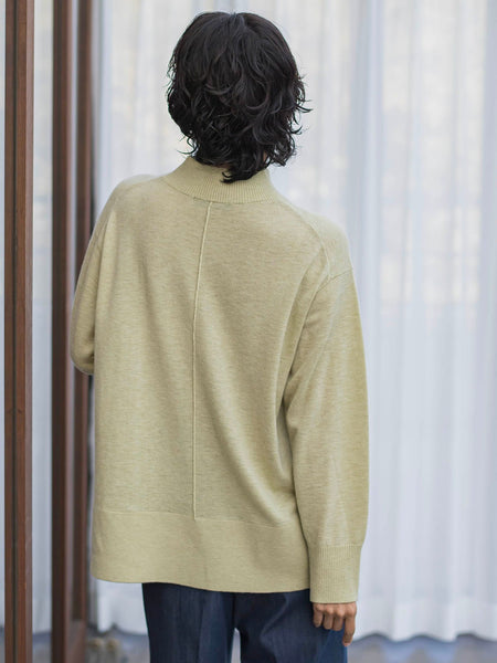 【大きいサイズ/新色追加】ファインウールハイネックニット