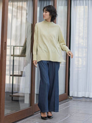 【大きいサイズ/新色追加】ファインウールハイネックニット