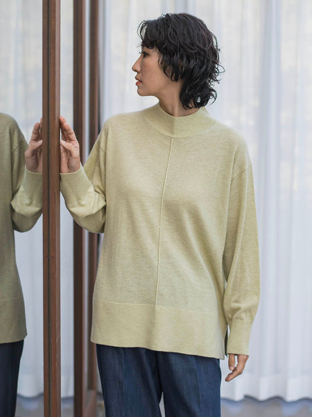 【大きいサイズ/新色追加】ファインウールハイネックニット