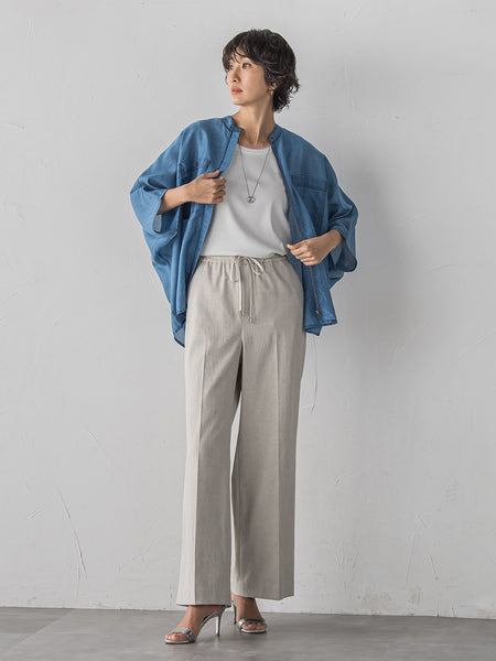 【WEB限定/+5cm丈長め】【極・名品パンツ】シェルタリングワイドパンツ