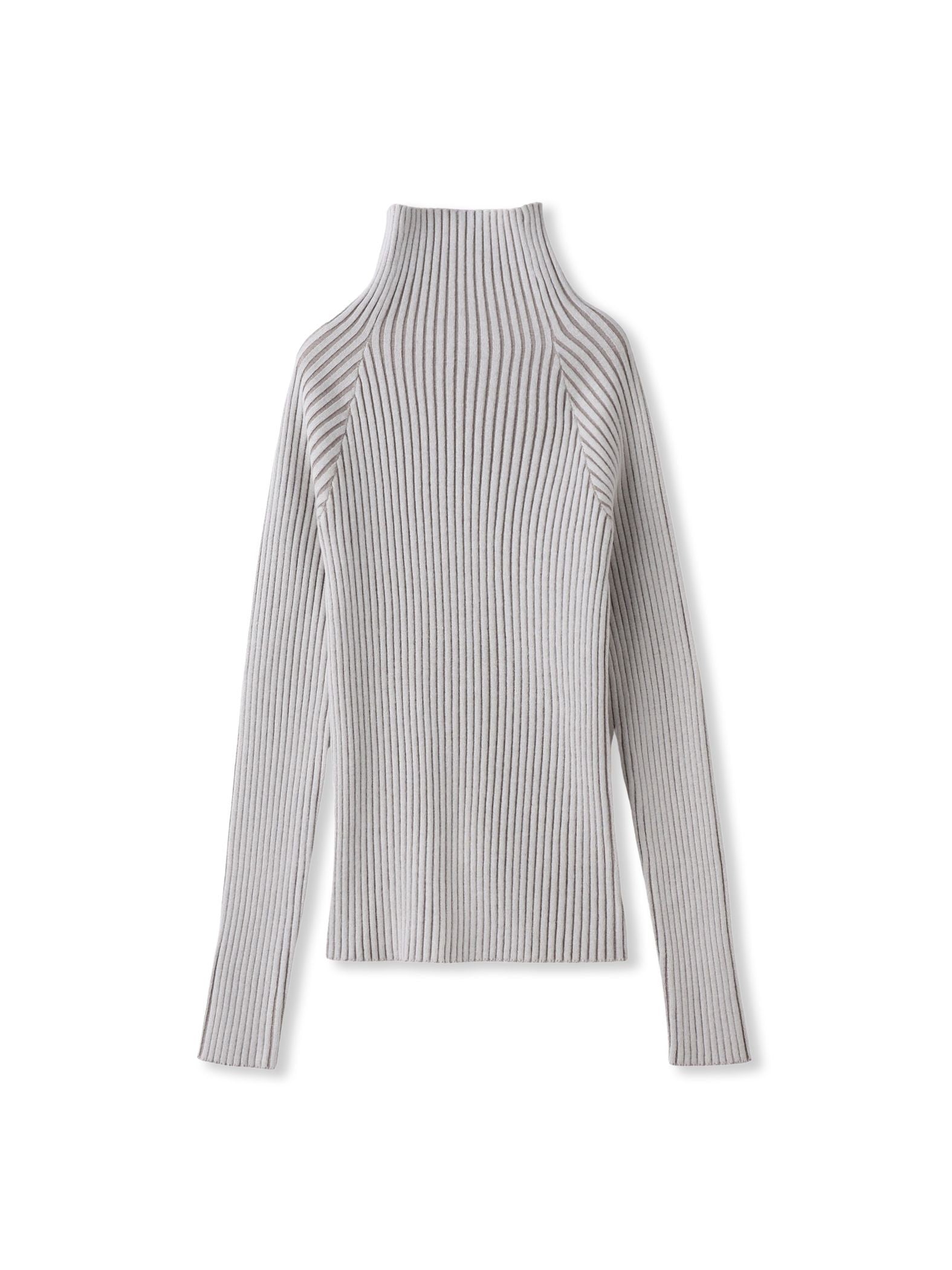 【WEB限定】プレーティングリブニットプルオーバー≪手洗い可能≫