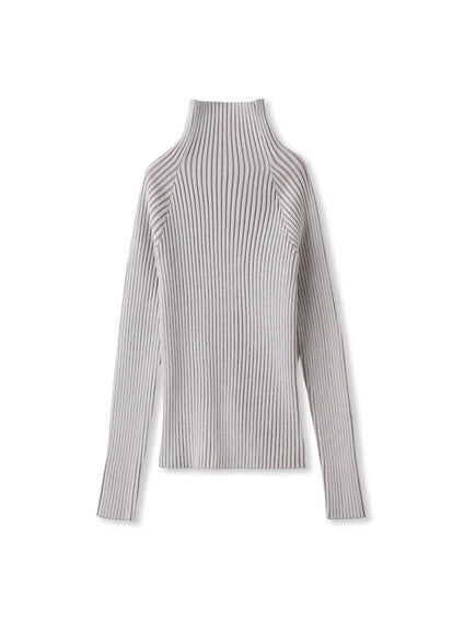 【WEB限定】プレーティングリブニットプルオーバー≪手洗い可能≫