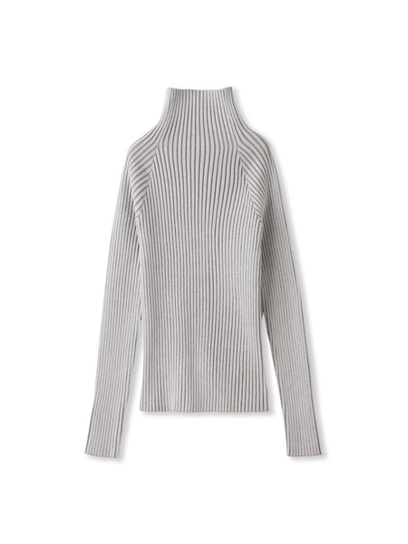 【WEB限定】プレーティングリブニットプルオーバー≪手洗い可能≫