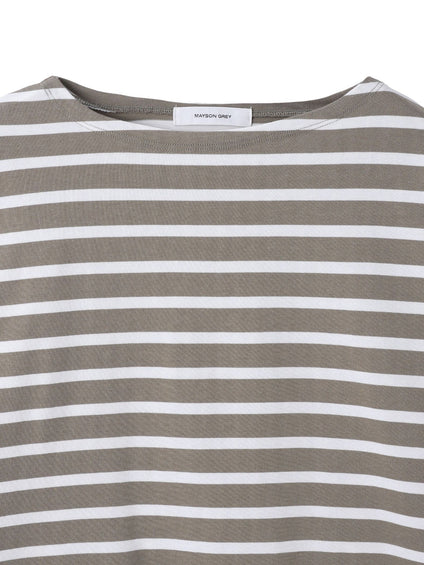 【WEB限定】ボーダーロングTシャツ≪洗濯機で洗える≫