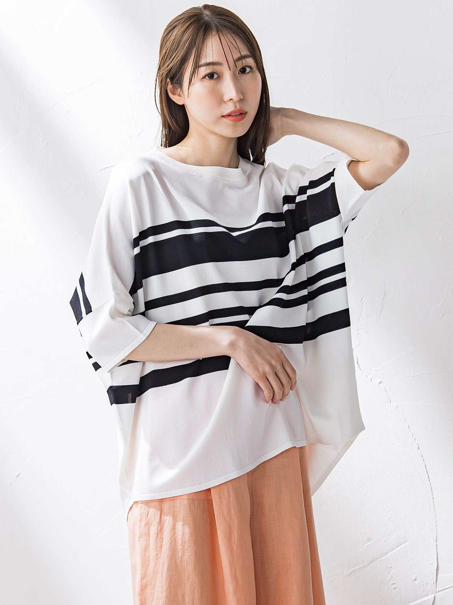 【WEB限定】ボーダーニット≪手洗い可能≫