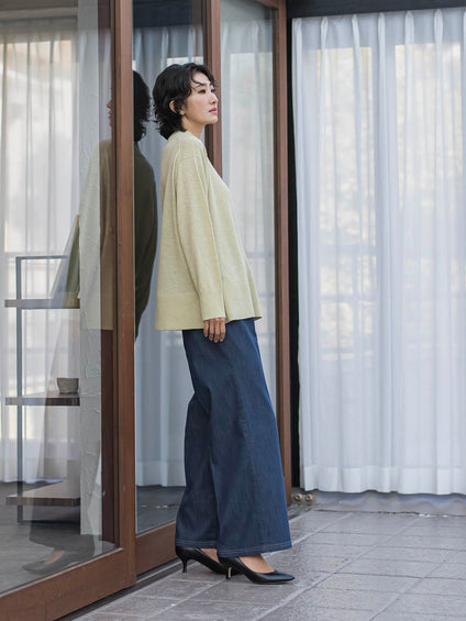 【大きいサイズ/新色追加】ファインウールハイネックニット