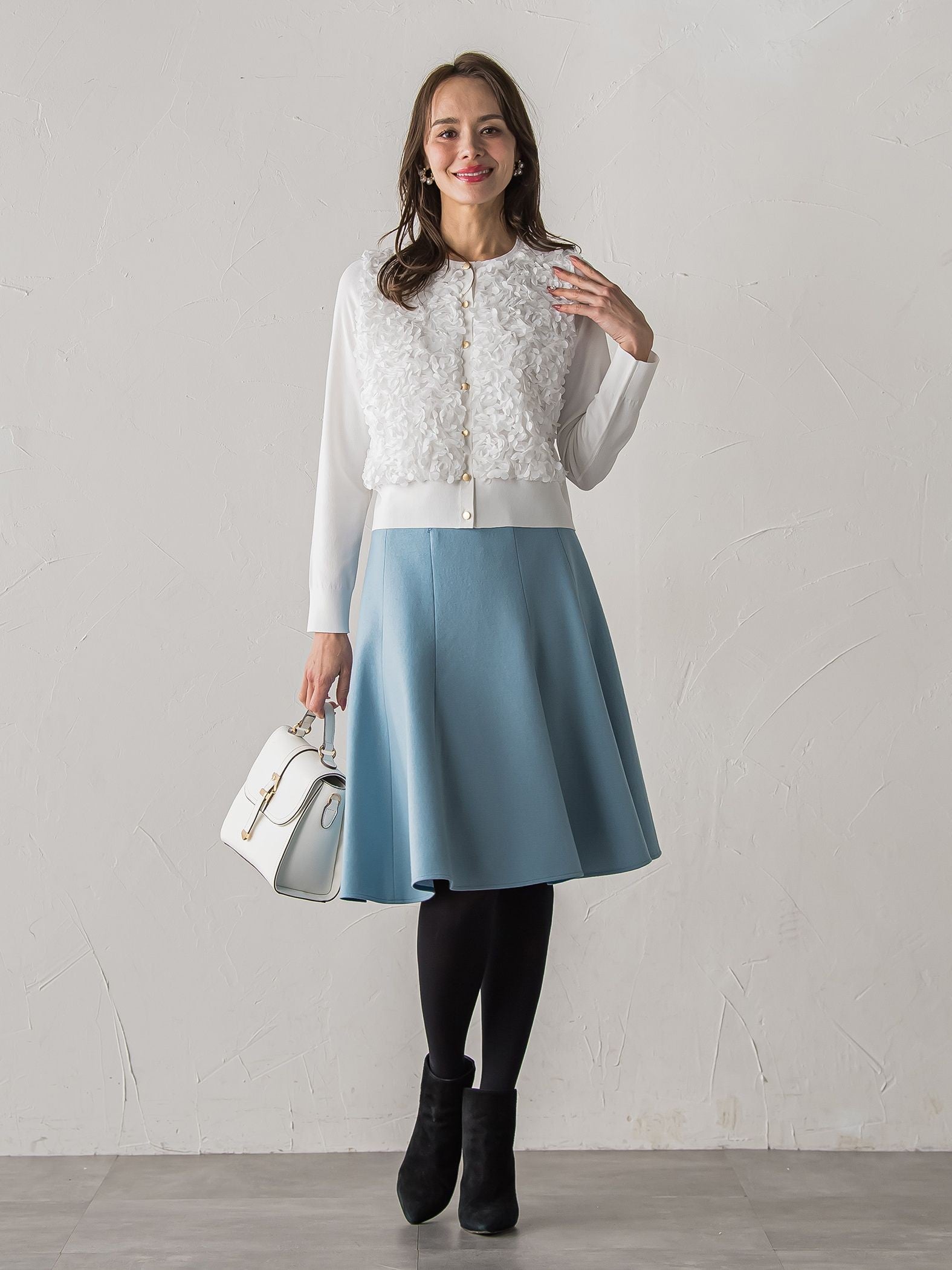 フラワーチュールドッキングカーディガン