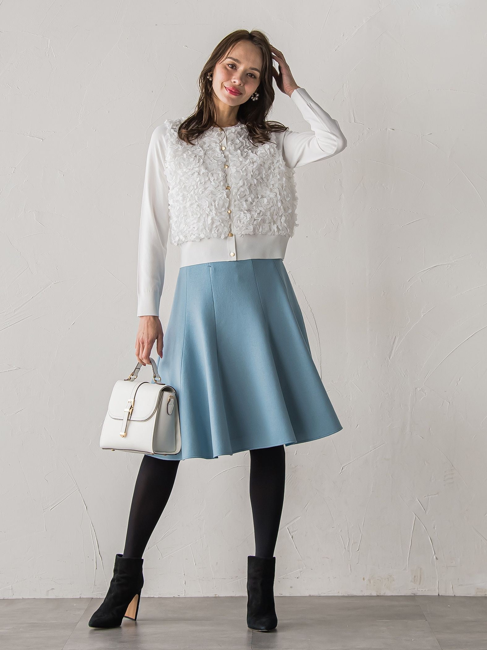 フラワーチュールドッキングカーディガン