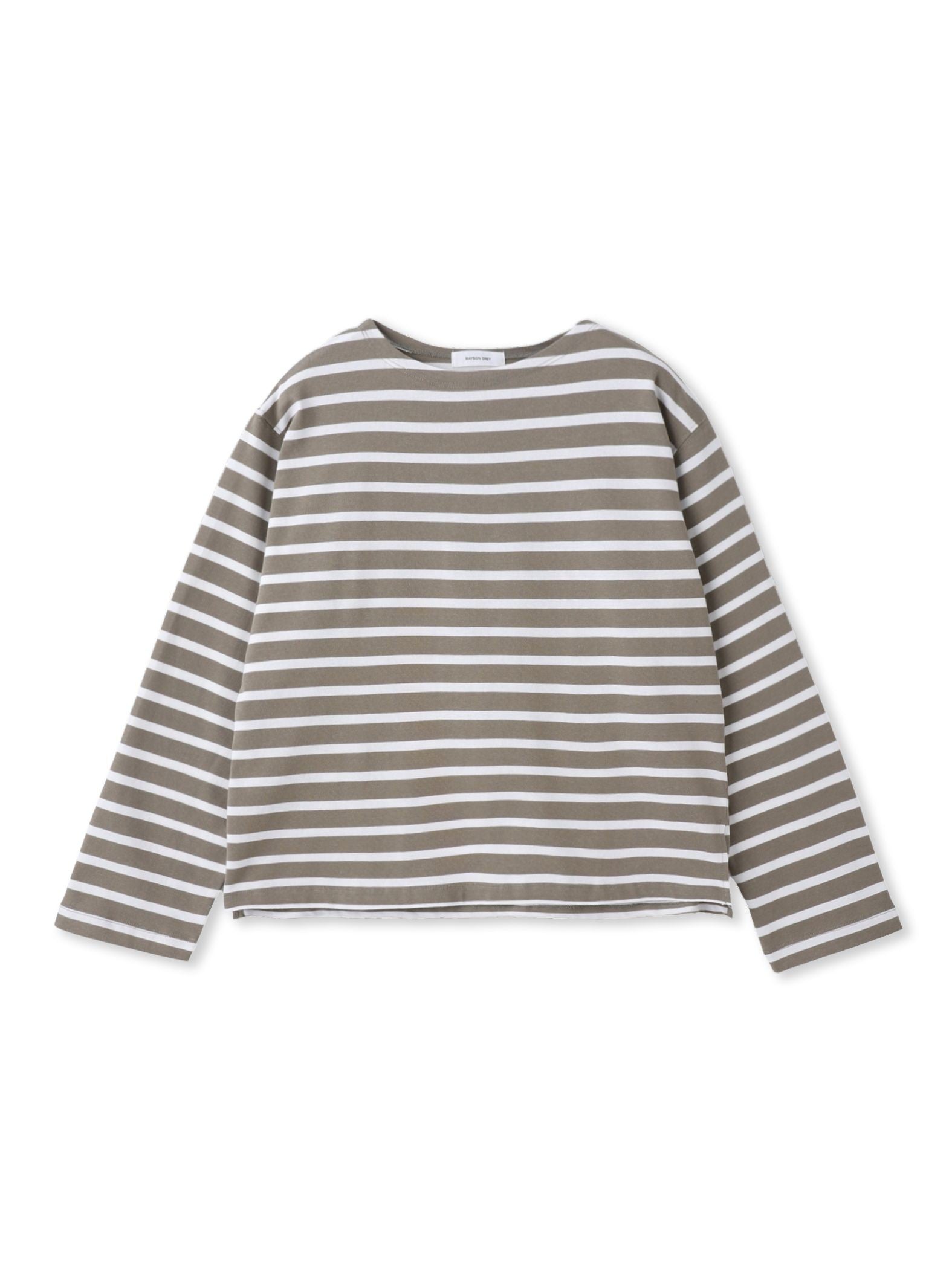 【WEB限定】ボーダーロングTシャツ≪洗濯機で洗える≫