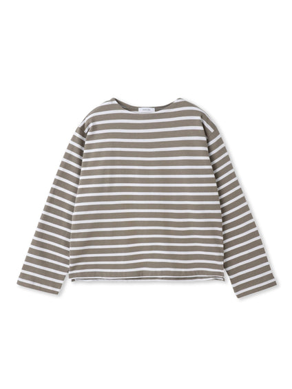 【WEB限定】ボーダーロングTシャツ≪洗濯機で洗える≫