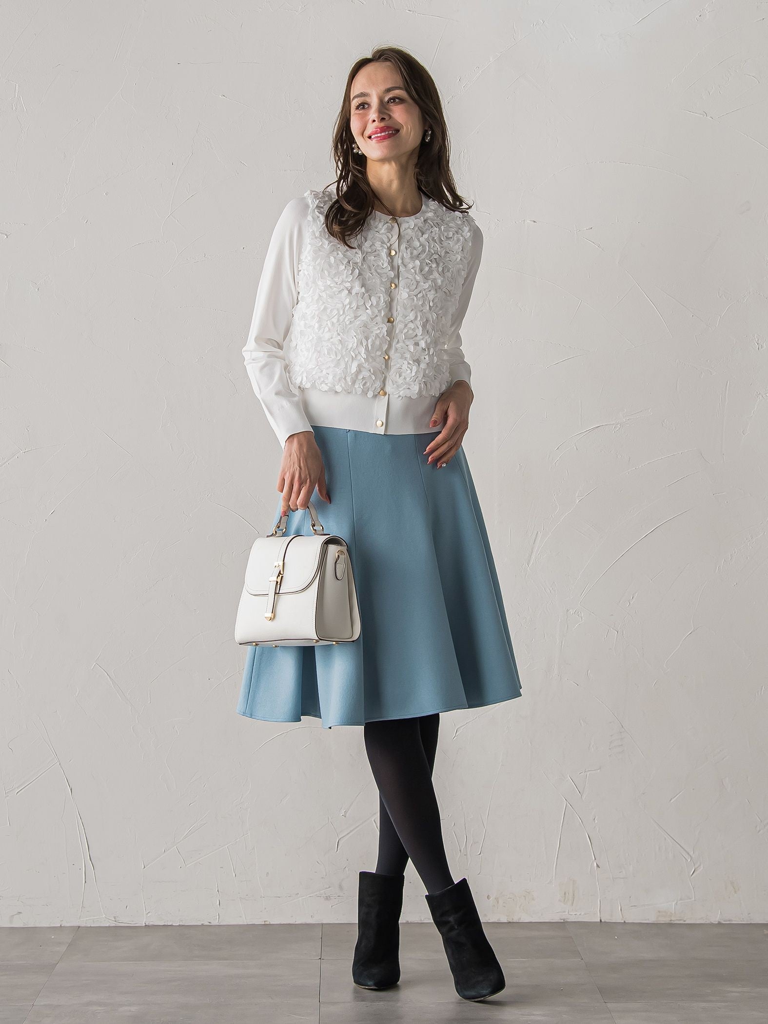 フラワーチュールドッキングカーディガン