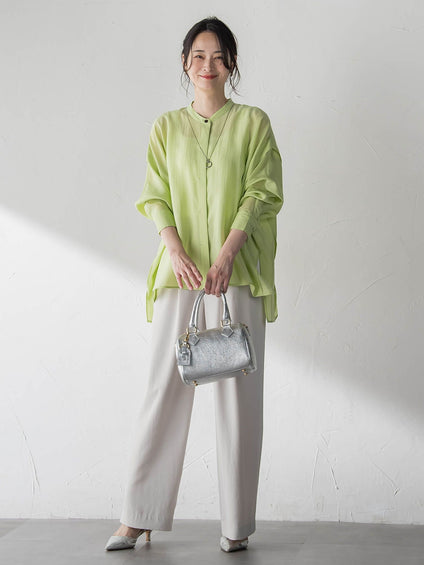 【カタログ掲載】キレイ×リラックス アムンゼンワイドパンツ≪接触冷感/UV/洗濯機で洗える≫