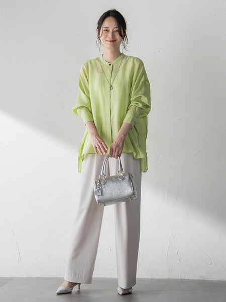 【カタログ掲載】キレイ×リラックス アムンゼンワイドパンツ≪接触冷感/UV/洗濯機で洗える≫