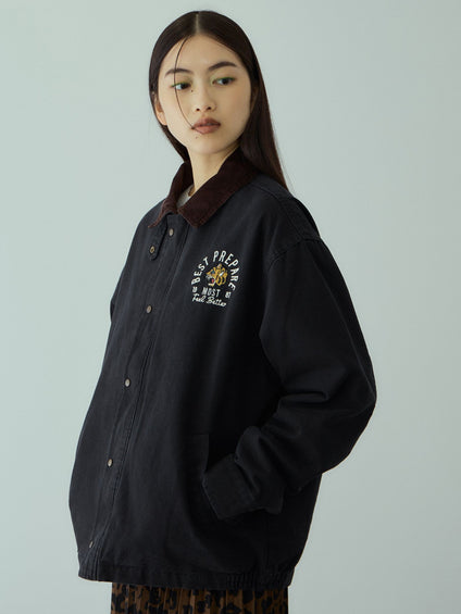 TIGER刺繍ダックジャケット≪手洗い可能≫