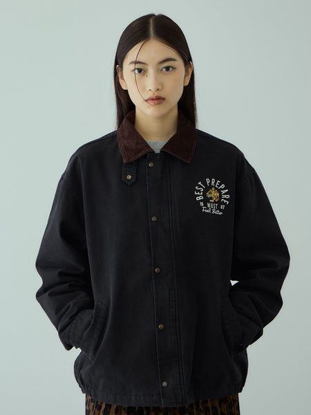 TIGER刺繍ダックジャケット≪手洗い可能≫