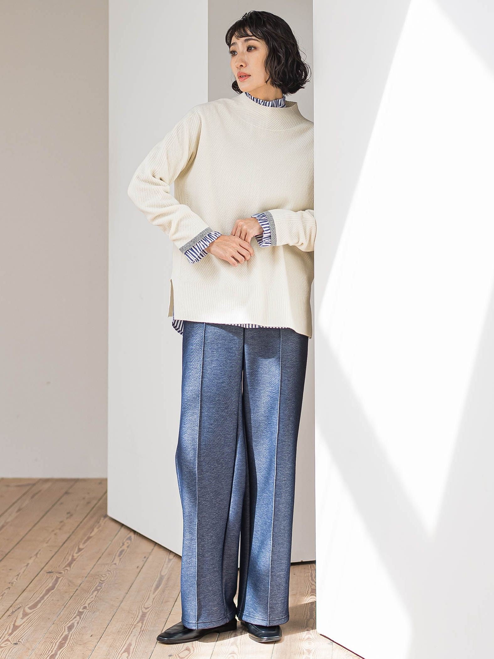 配色CHESSニット