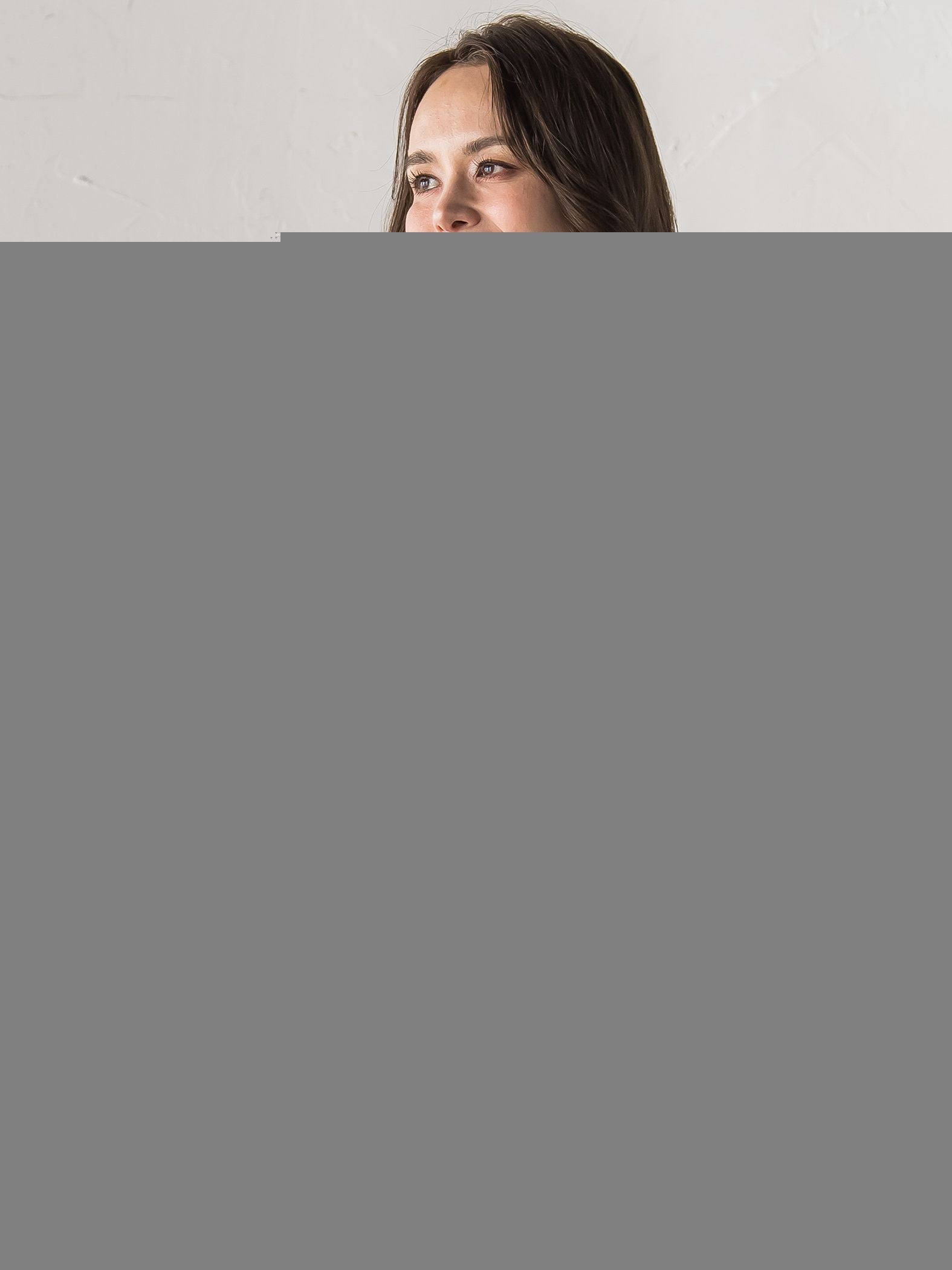 袖フリルパールリブニット