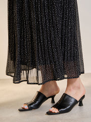 ランダムドットマジョリカプリーツスカート